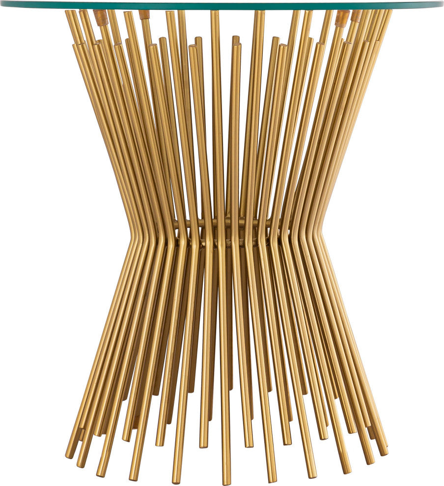 Grace Glass Side Table Gold