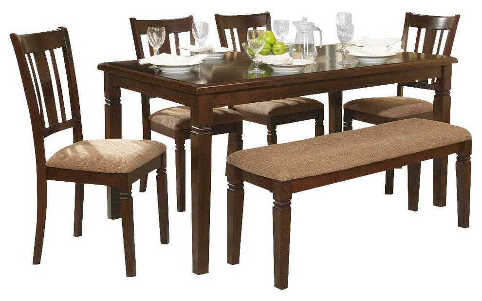 Homelegance Devlin 6-Piece Rectangular Dining Room Set, Espresso