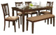 Homelegance Devlin 6-Piece Rectangular Dining Room Set, Espresso