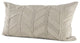 Light Gray Chevron Textured Lumbar Pillow Cover