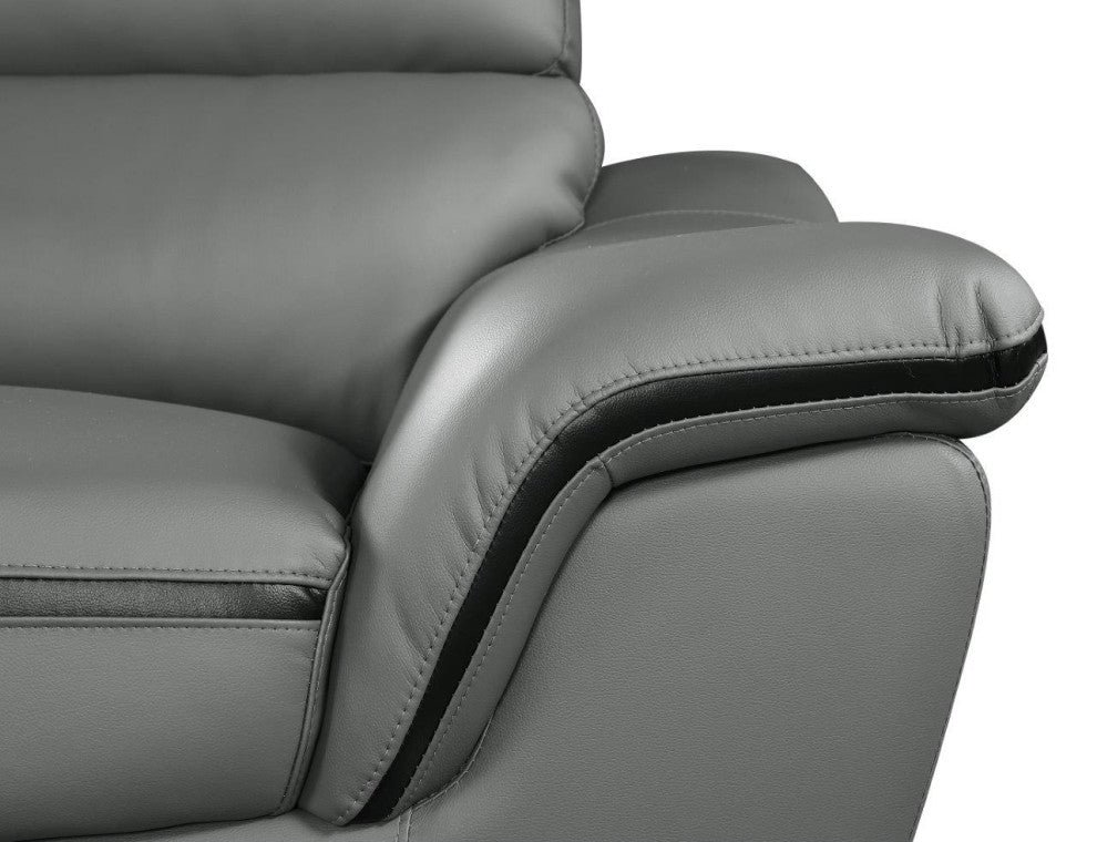 Giuliano Contemporary Premium Leather Match Chair Gray