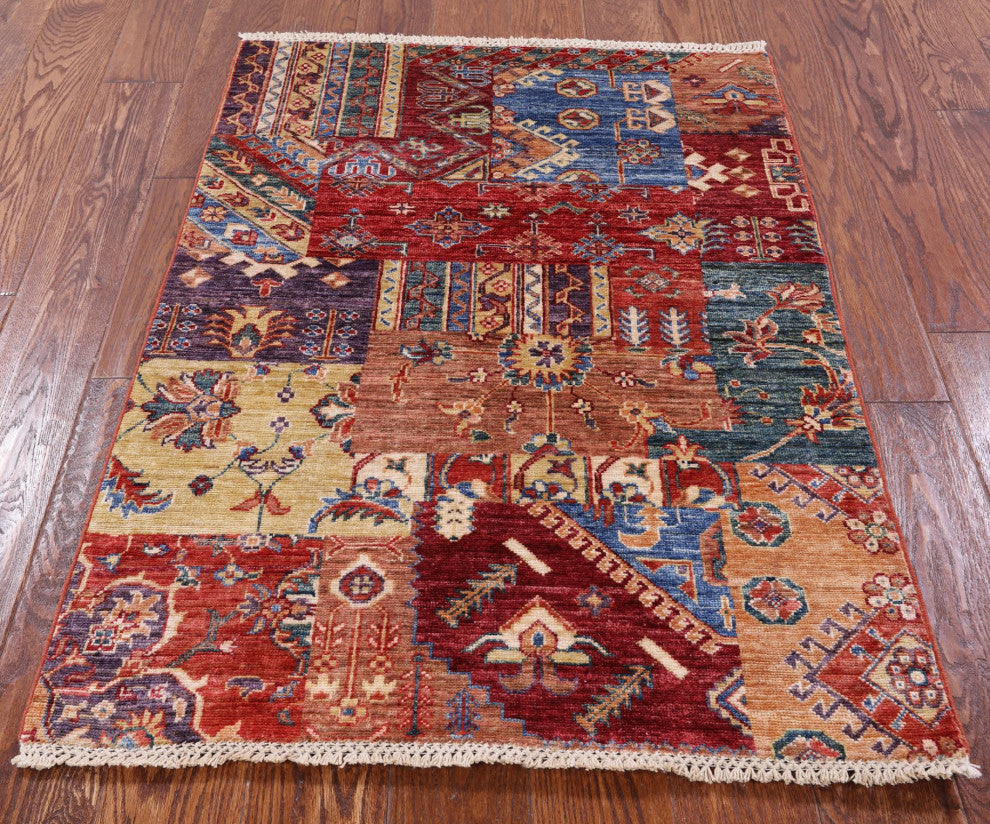 Hand Knotted Super Kazak Wool Rug 2' 10" X 4' 0" Q7584