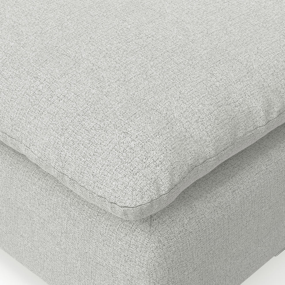 Jasmine Pit Sectional Modular Sofa in Performance Fabric, Cloud Grey