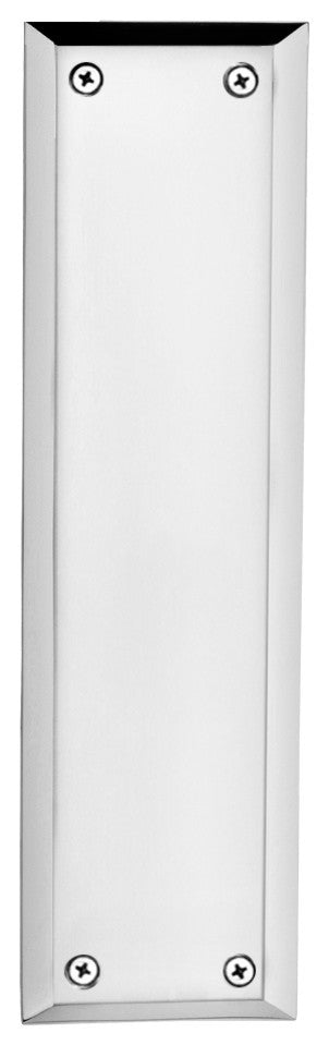 New York Pushplate, Bright Chrome