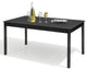 6-8 Person Rectangle Expandable Aluminum Outdoor Patio Dining Table, Black