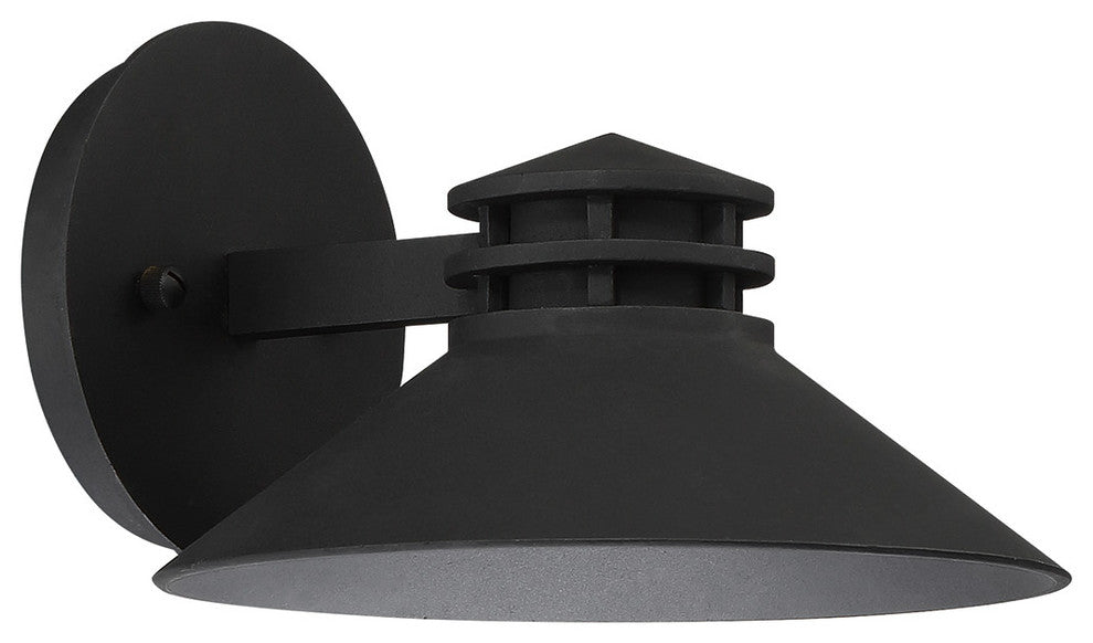 Sodor 8" LED Outdoor Wall Light 3000K, Black