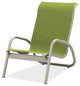 Gardenella Sling Stacking Poolside Chair, Textured Warm Gray, Lime