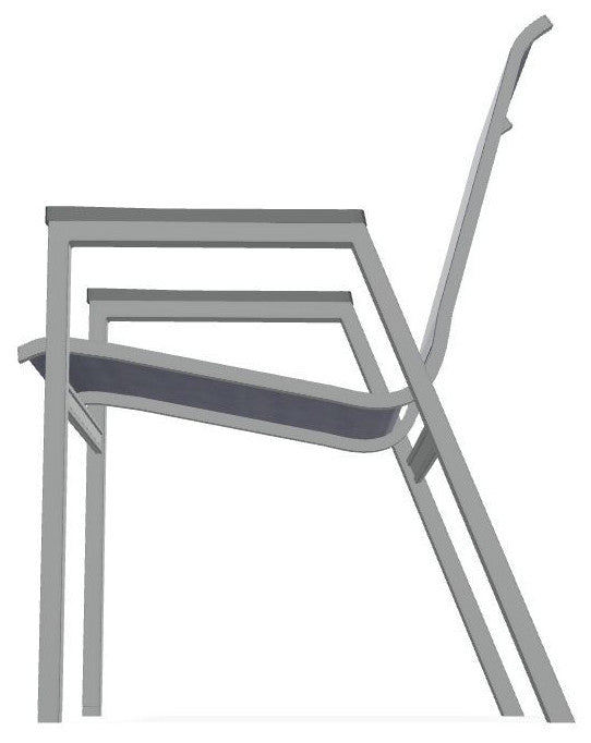 Bazza Sling Stackable Outdoor Dining Chair, Collect Indigo/Graphite