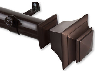 Owen 1.5" Custom Cut Length Curtain Rod, Cocoa, 252"