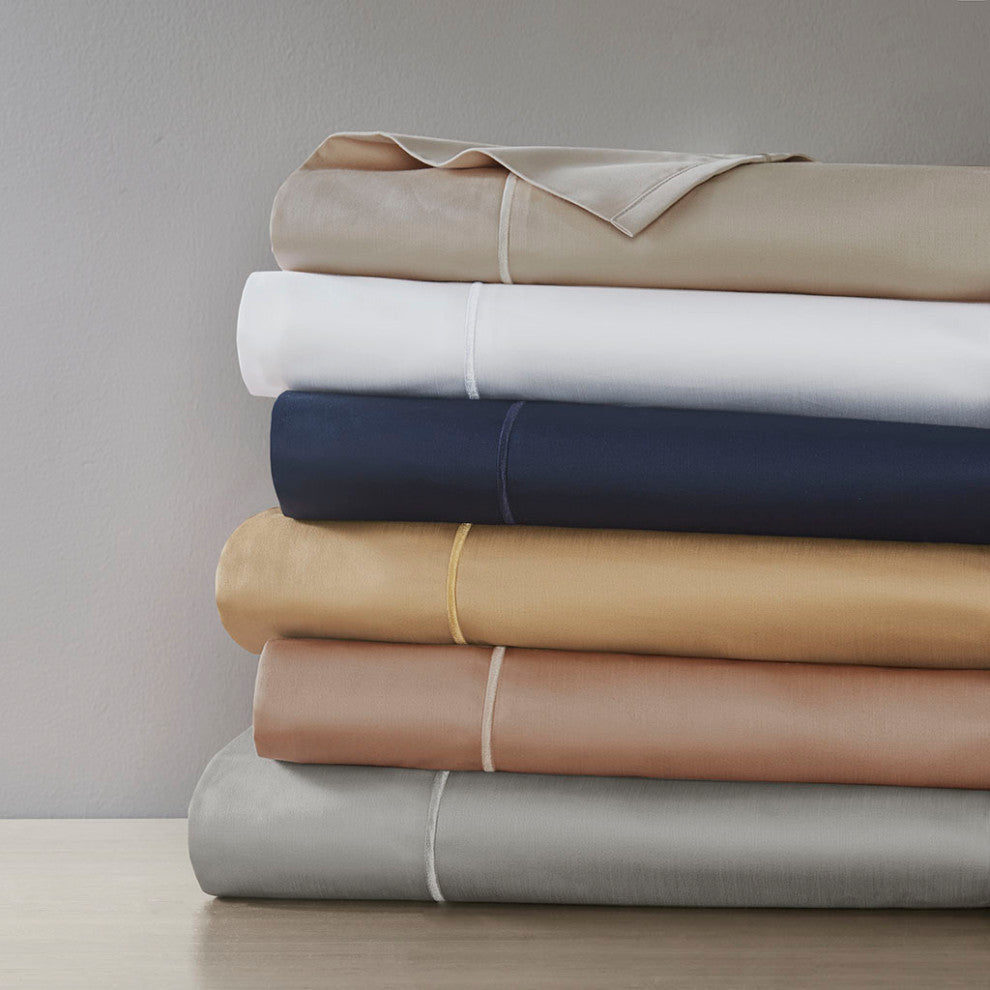 Madison Park 600 Thread Count Pima Cotton Sateen Sheet Set, Gold