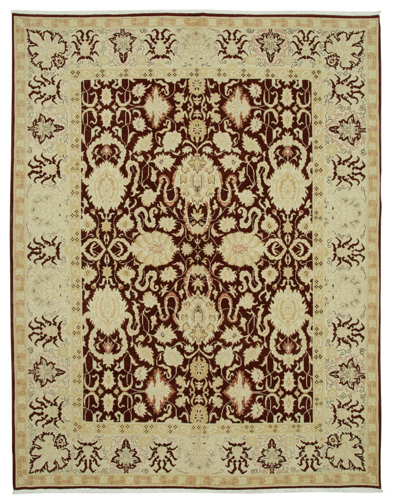 Rug N Carpet - Handwoven Oriental 9' 0" x 11' 7" One-of-a-Kind Oushak Area Rug