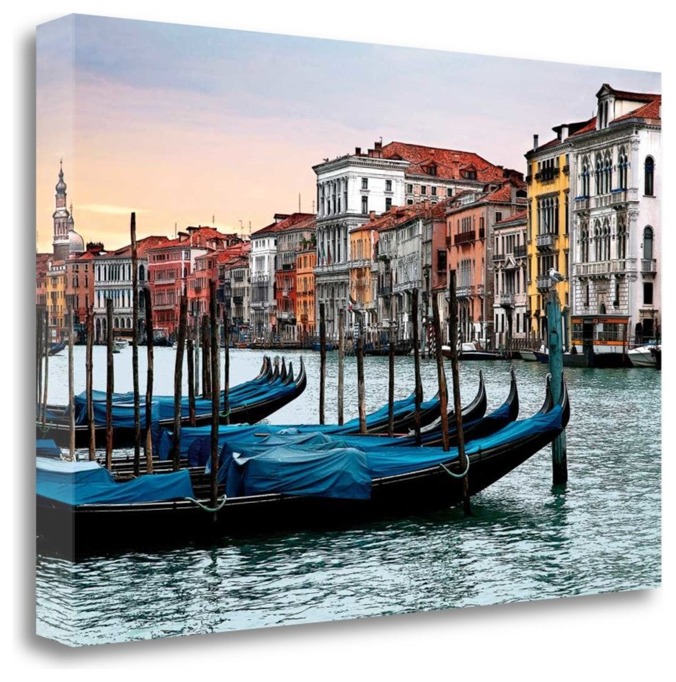 "Dawn In Venice" By Janel Pahl,Ready to Hang Giclee Print on Gallery Wrap Canvas