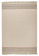 Hand Woven White Wool Area Rug, White, 5''6"x7''10"