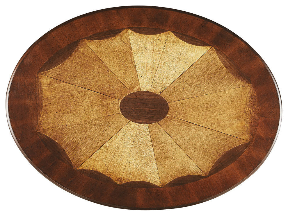 Jeanette Oval Accent Table, Dark Brown