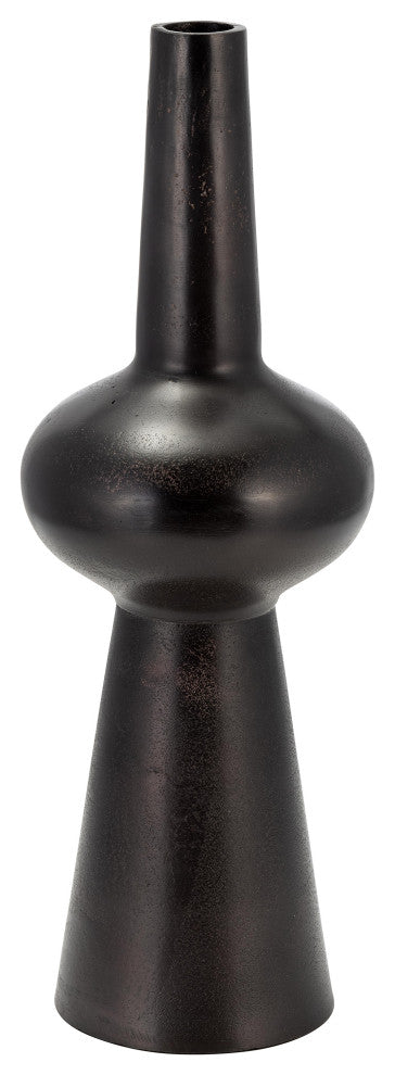 Metal, 19"H Vintage Vase, Bronze