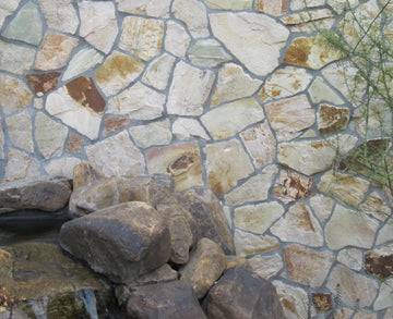 Golden White Mesh 2.7 Sqft Interlock Flagstone, 27 Sft