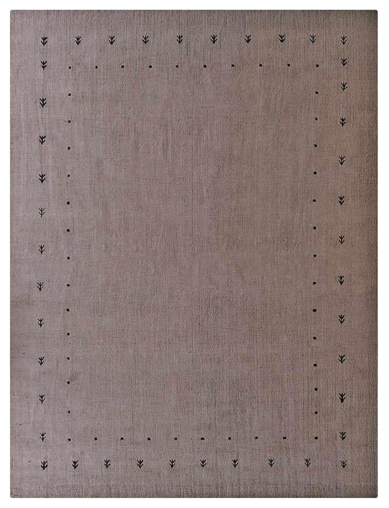 HAND KNOTTED LOOM WOOL ECO-FRIENDLY AREA RUGS - Rectangle, Beige, Contemporary
