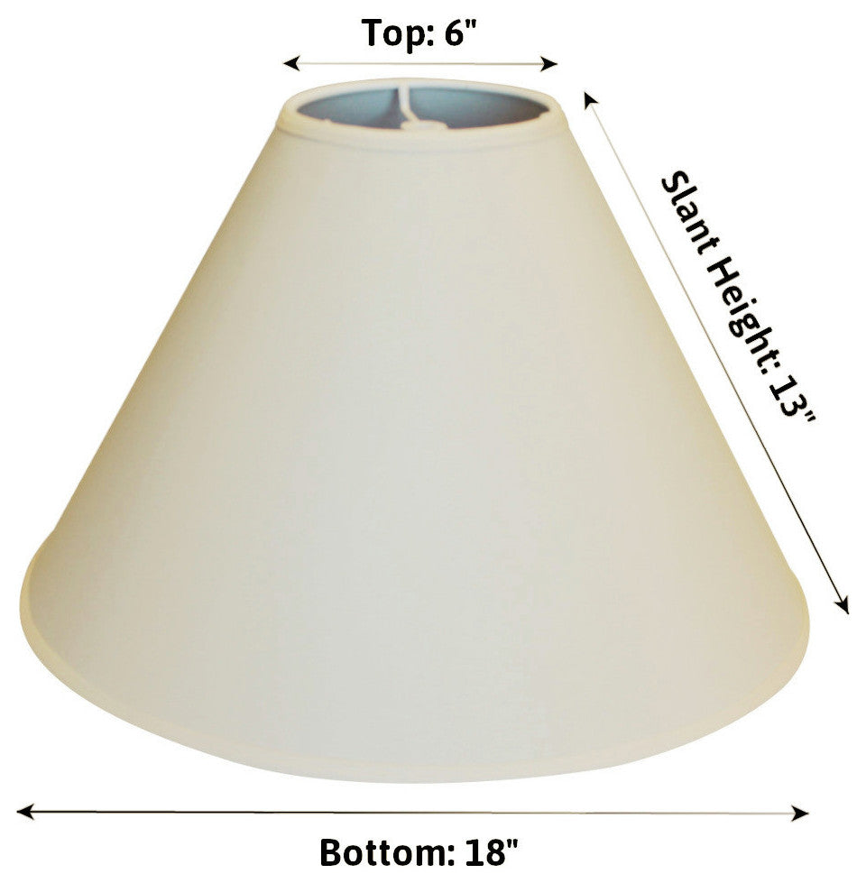 6x18x13 Creme Brulee Eggshell Empire Hard Back Lamp Shade