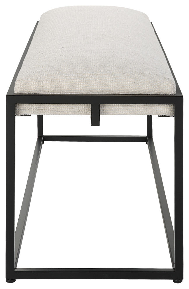 Uttermost Paradox Iron & Fabric Bench