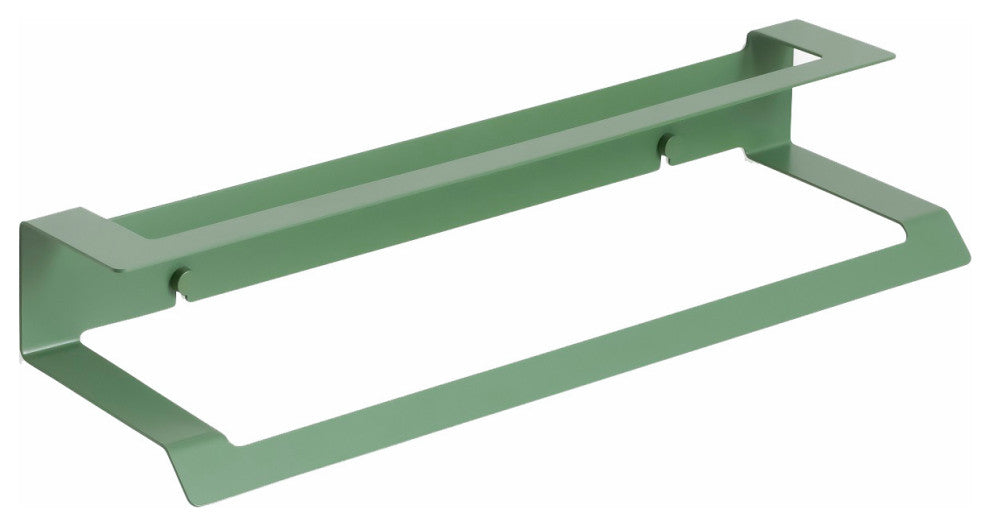 Slim Medium Double Towel Bar, Bathroom Towel Rack Several Colors, Matte Green