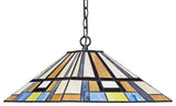 Merlin Mission 2-Light Blackish Bronze Ceiling Pendant, 16" W