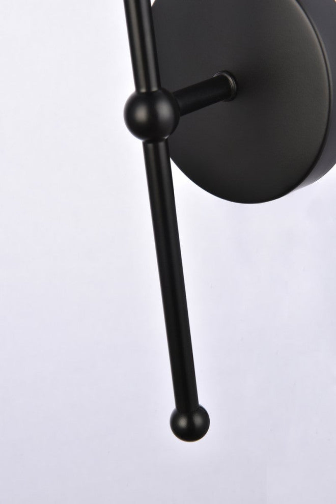 Kayla 1-Light Black Wall Sconce