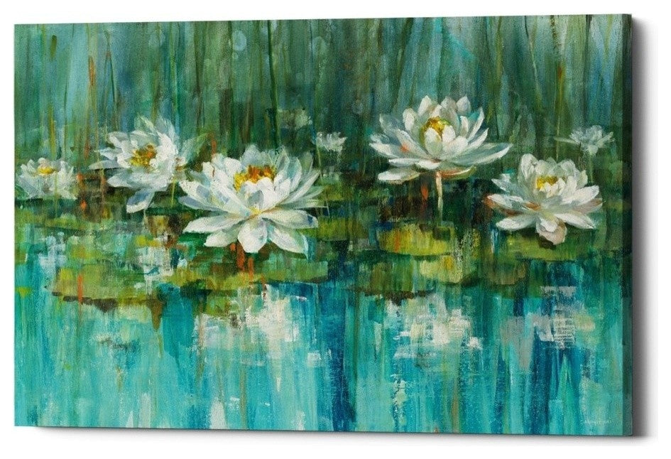 Epic Graffiti "Water Lily Pond" Giclee Canvas Wall Art, 18"x26"