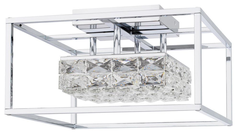 Quoizel PCDZ1716 Dazzle 16"W Flush Mount Square Ceiling Fixture - Polished