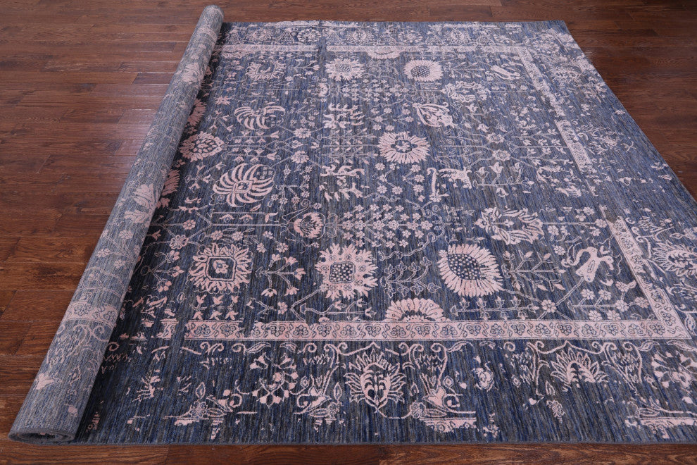 8' 11" X 12' 0" Persian Wool & Silk Handmade Rug - Q15747
