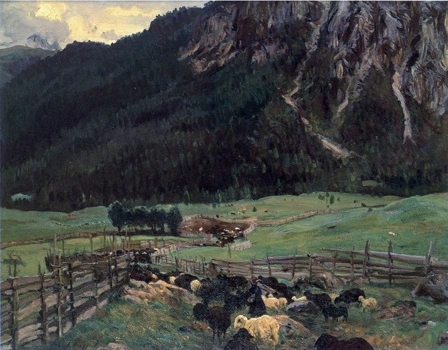 John Singer Sargent Sheepfold in the Tirol Wall Decal