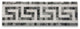 Greek Key Thassos White Bardiglio Gray Marble Mosaic Border Tile, 1 piece