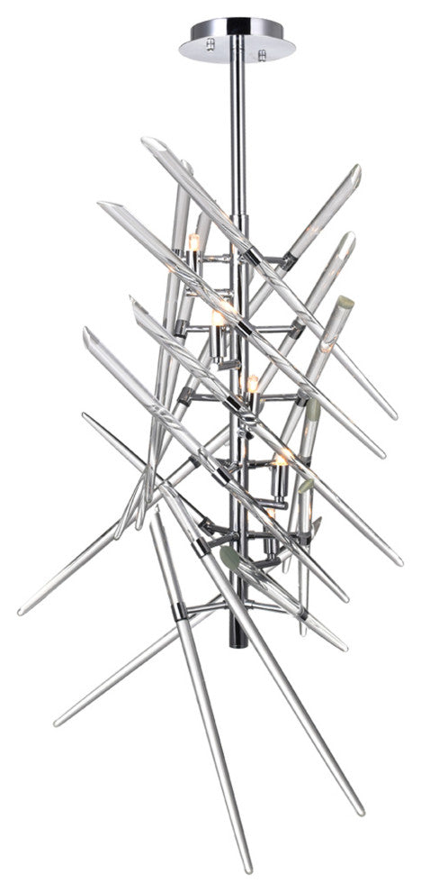 Icicle 5 Light Mini Chandelier With Chrome Finish