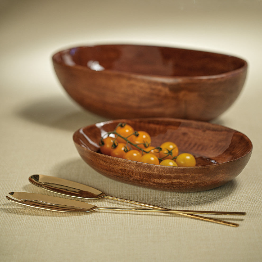 Parma Polished Gold Salad Server Set