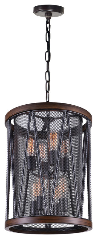 Parsh 8 Light Drum Shade Chandelier With Pewter Finish