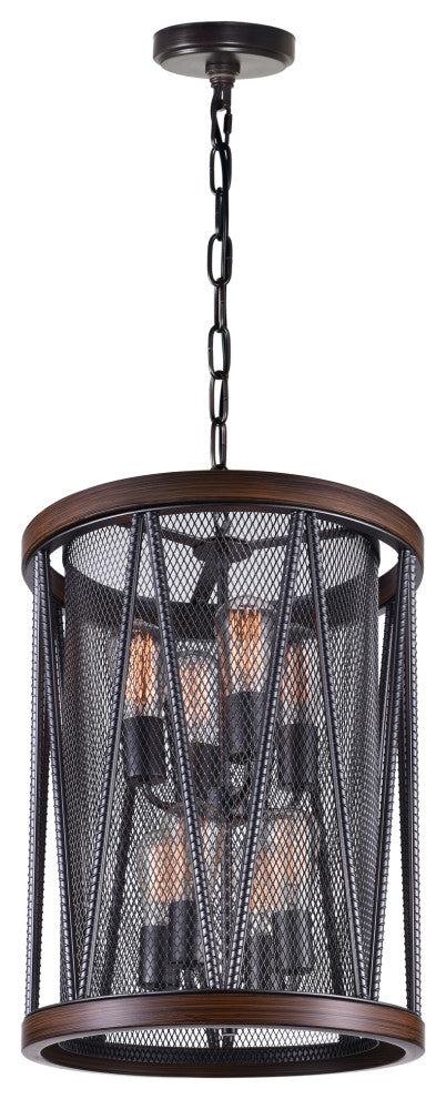 Parsh 8 Light Drum Shade Chandelier With Pewter Finish