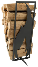 Firewood Rack Flame, Black