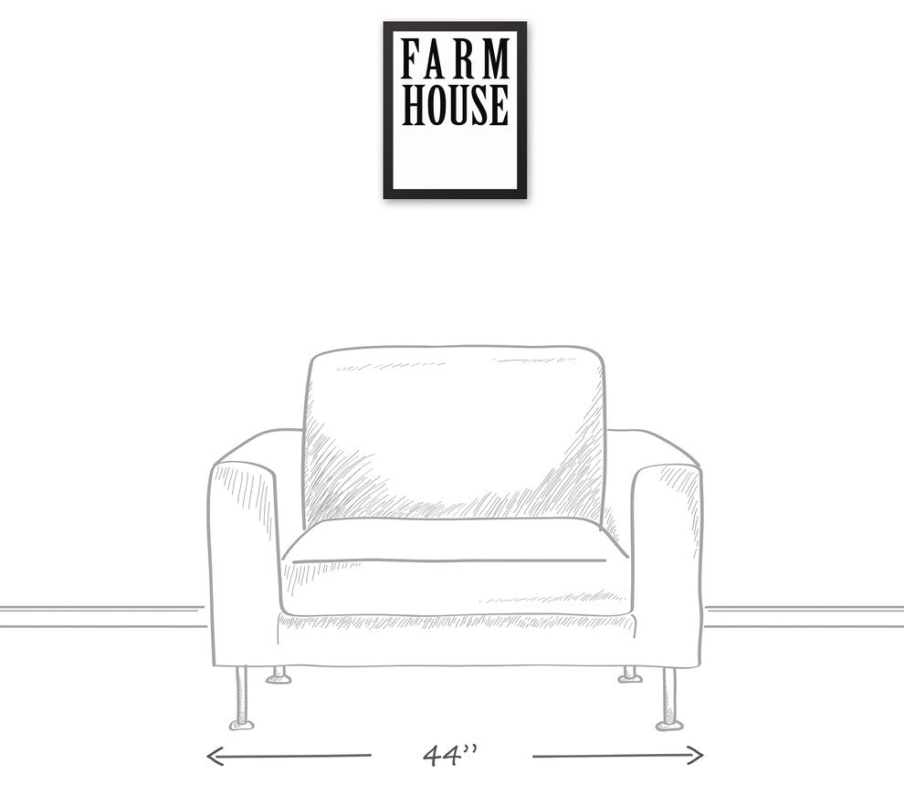 Farm House 11x14 Black Framed Canvas