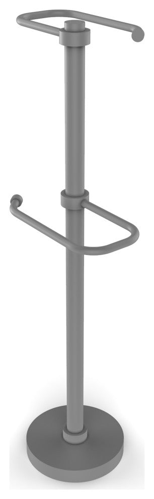 Free Standing Two Roll Toilet Tissue Stand, Matte Gray