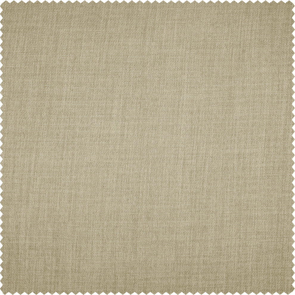 Faux Linen Extra Wide Curtain Panel, Thatched Tan, 100x96