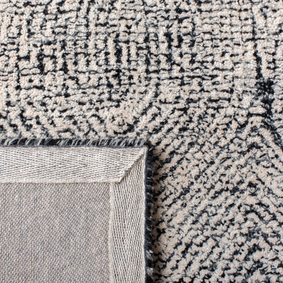 Safavieh Couture Abstract Collection, ABT340 Rug, Ivory/Charcoal, 4' Square