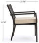 GDF Studio 4-Piece Tahiti Outdoor Wicker Chat, Dark Cream Water Resista Set