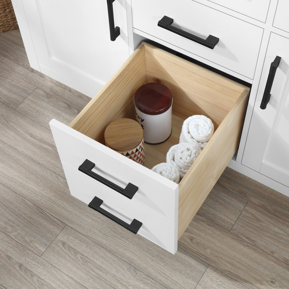 Ove Decors Bailey 48" Single Sink Vanity, White and Nickel Hardware