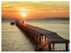 Boat Pier at Sunset, Bridge Canvas Art Print, 40"x30"