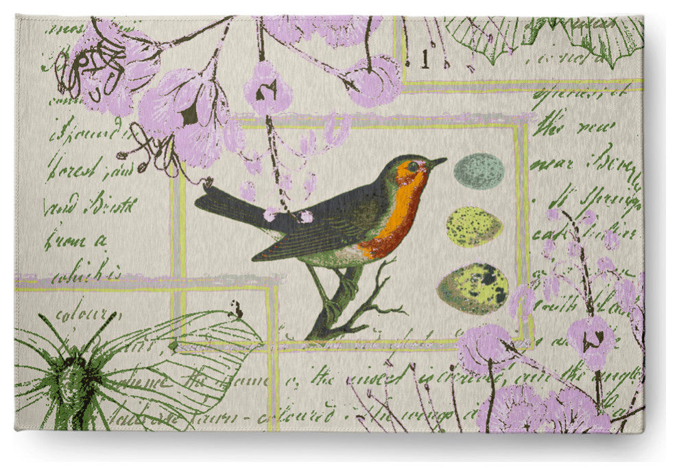 Singing Bird Spring Chenille Rug, Lilac, 4'x6'