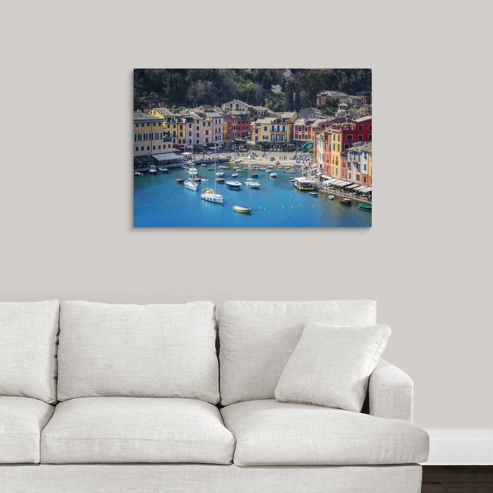 "Portofino" Wrapped Canvas Art Print, 36"x24"x1.5"