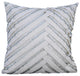 White Decorative Pillow Covers 14"x14" Suede Fabric, Ice Crystals