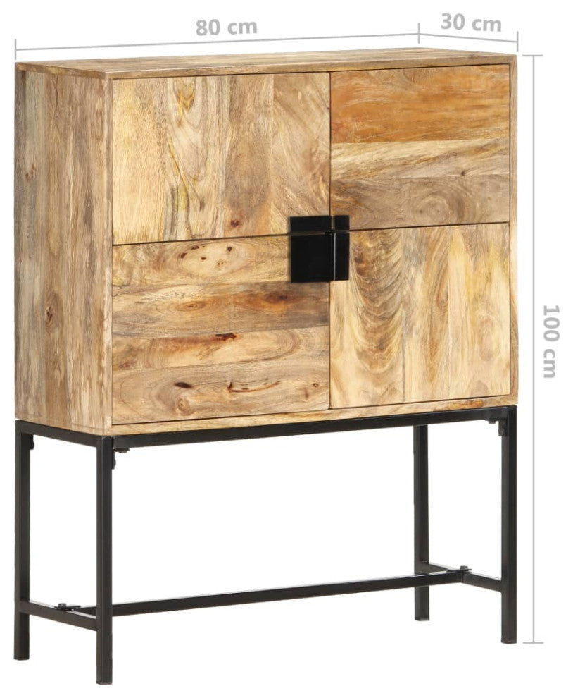 vidaXL Cabinet Freestanding Storage Cabinet for Living Room Solid Wood Mango