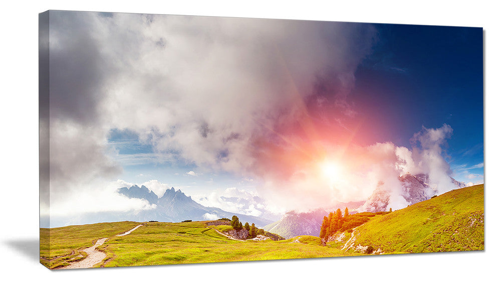 "Cadini Di Misurina Range At Sunset" Landscape Wall Art, 40"x20"