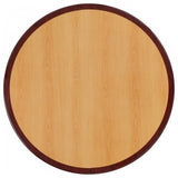 24'' Round 2-Tone High-Gloss Cherry/Mahogany Resin Table Top