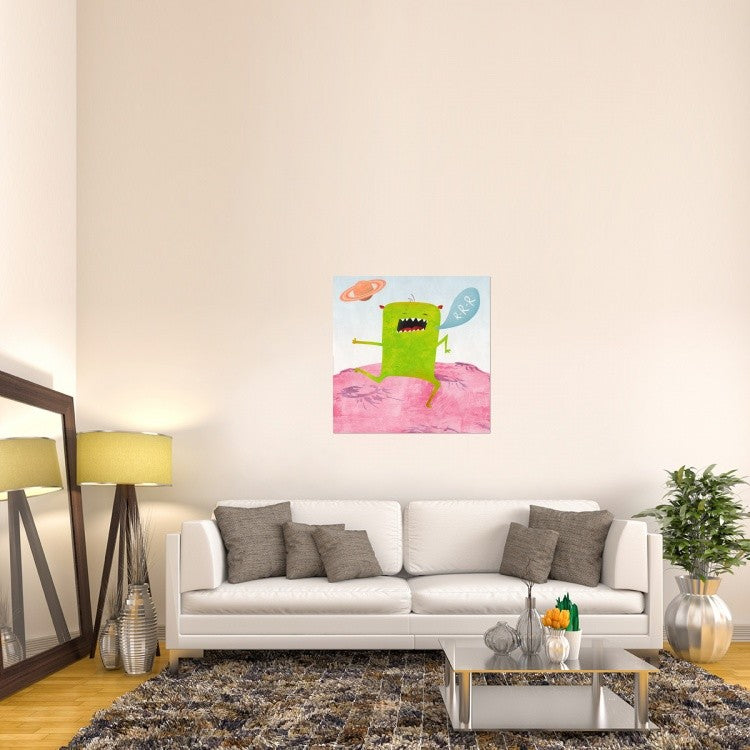 "Alien Friend Number 1" Stretched Canvas Giclee by Skip Teller, 36x36"